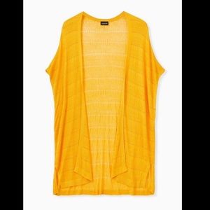 Torrid Pointelle Kimono Cardigan Open Front Sweater - Size 3/4
